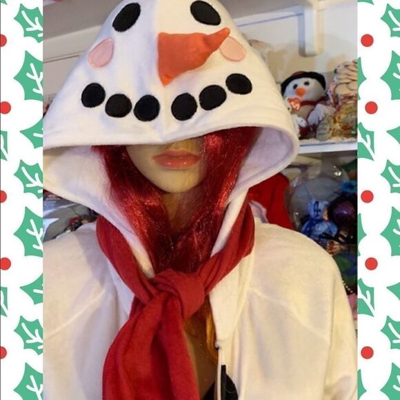 Kigurumi Snowman Cozy One Sie Cozy Zoe Like Olaf NWT - Picture 1 of 8